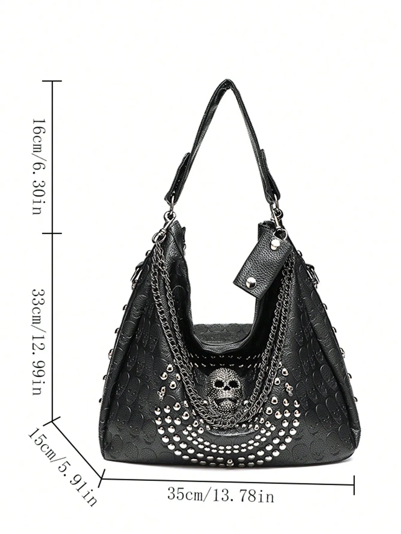 2024 Skull Design Shoulder Bag: Simple, Versatile, and Transformable