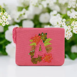 Accessorize London Women's Summer Pink A Initial Pouch