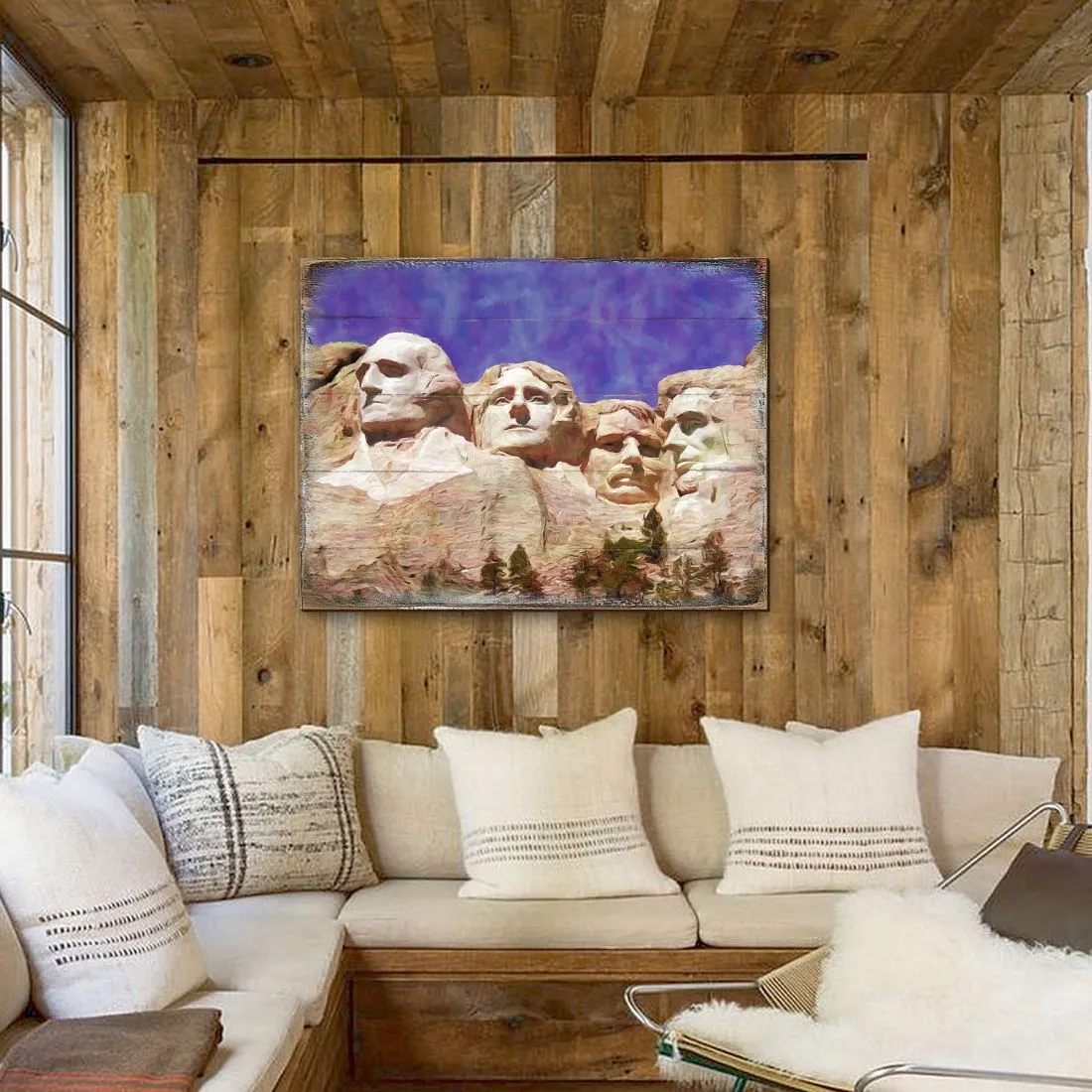 Amarante Mount Rushmore Wooden Wall Art by Nature Wonders - Nature Wildlife Décor  - 95247B