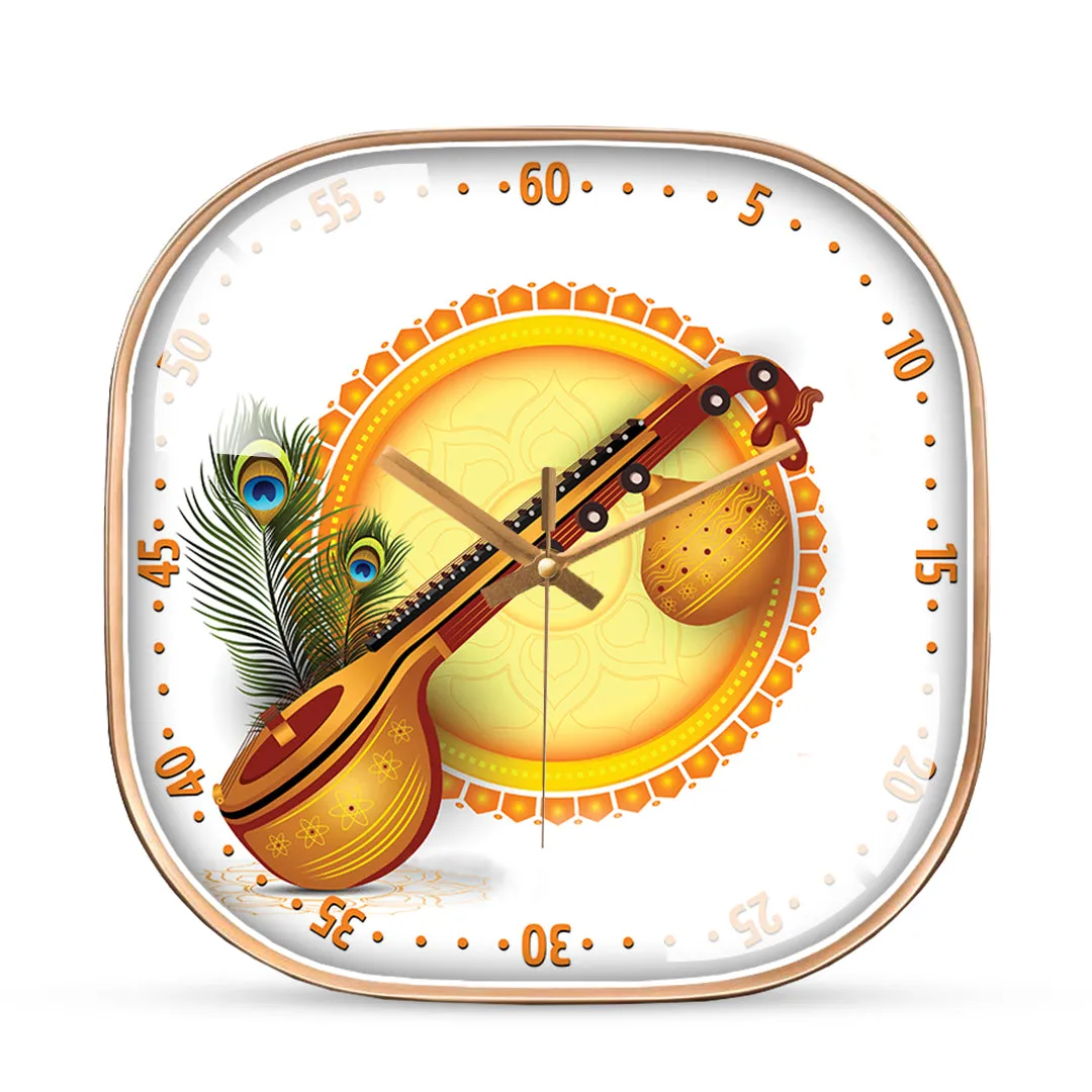 Artistic saraswati wall clock