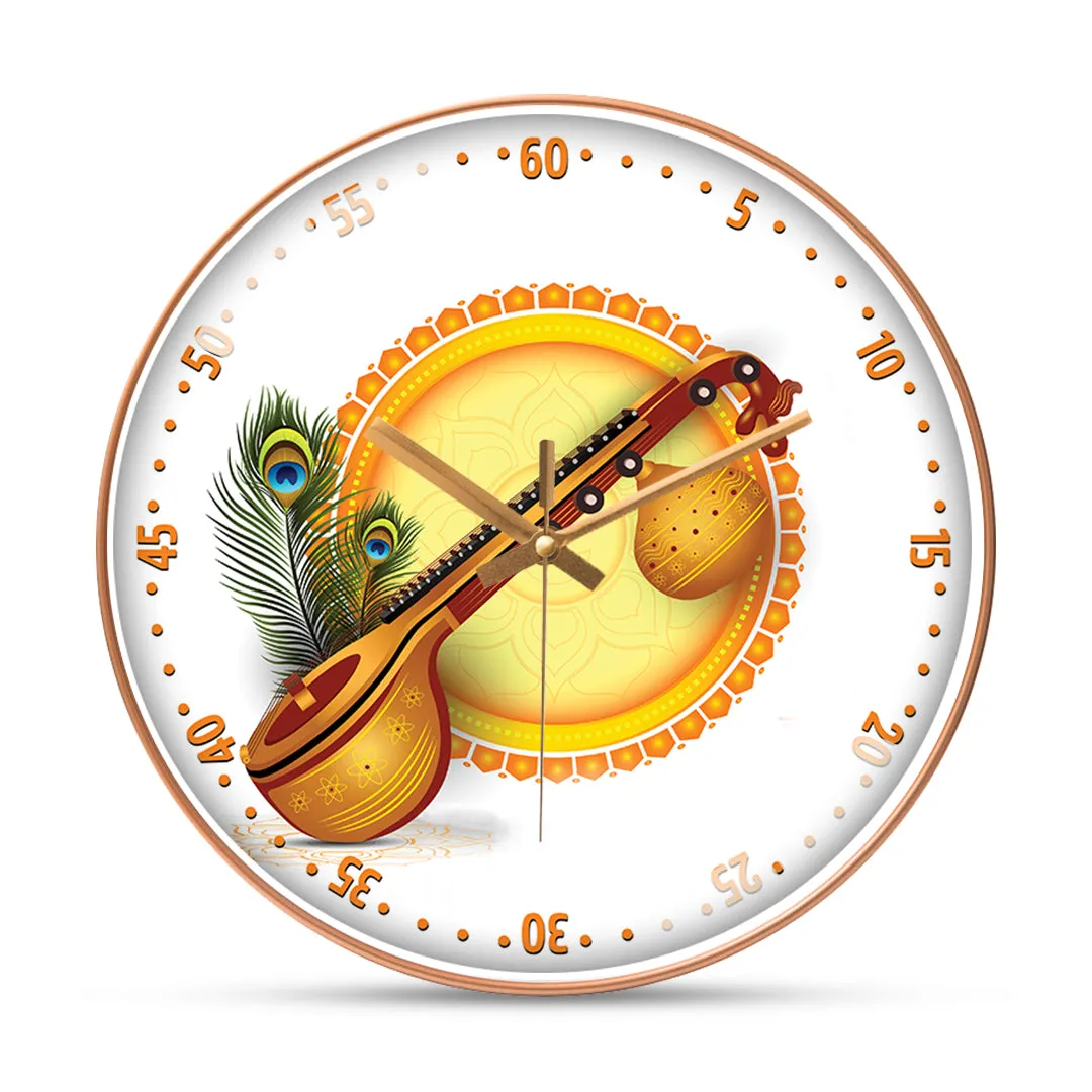 Artistic saraswati wall clock