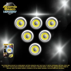 Atomic Beam Tap Lights - 6 Pack