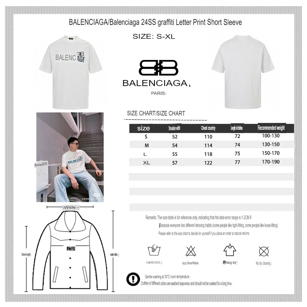 Balenciaga Distorted Logo T-Shirt