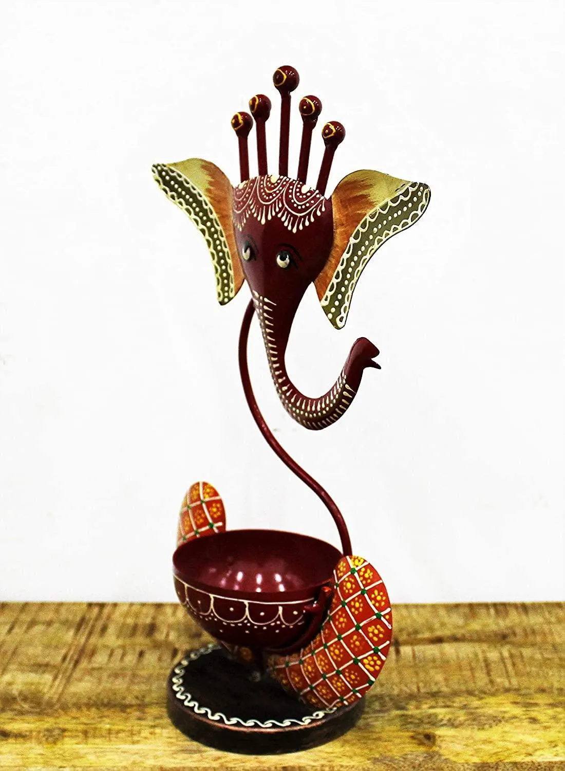 Beautifully Hand Crafted Ganesha Tea Light Holder Size - 17.8 x 8.9 x 27.9 CM