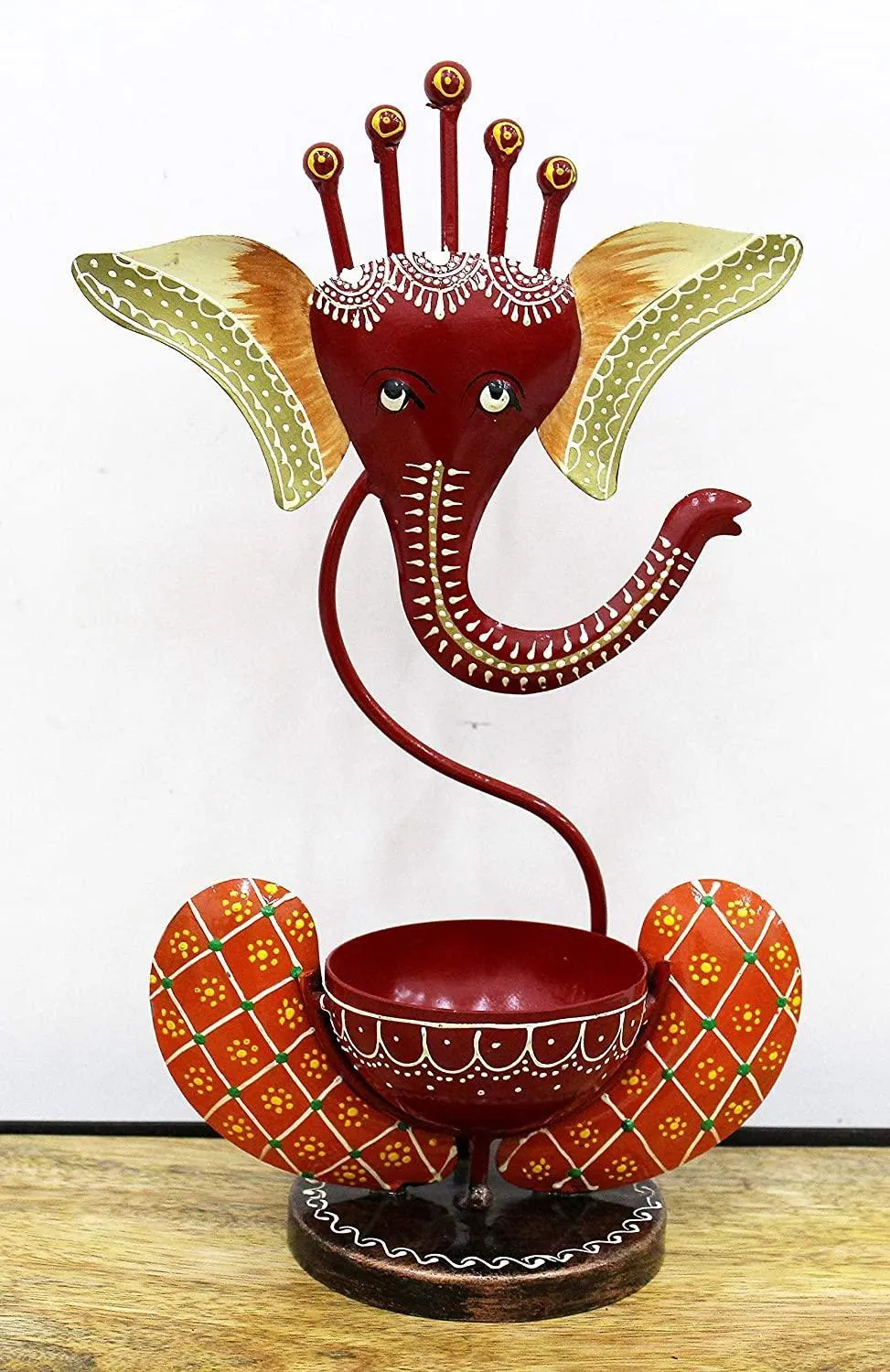 Beautifully Hand Crafted Ganesha Tea Light Holder Size - 17.8 x 8.9 x 27.9 CM