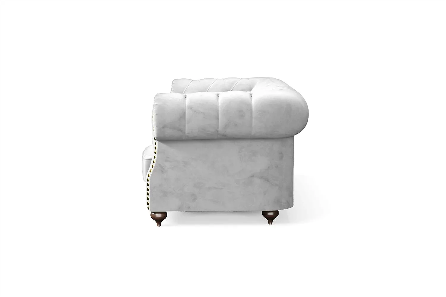 Bitonto 3 Seater Sofa White Velvet