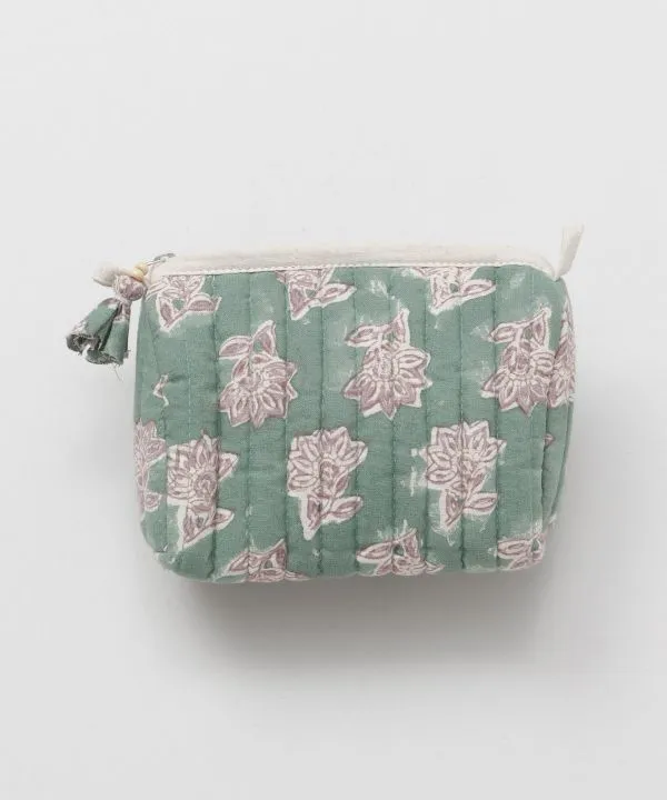 Block Print Quilted Pouch - S