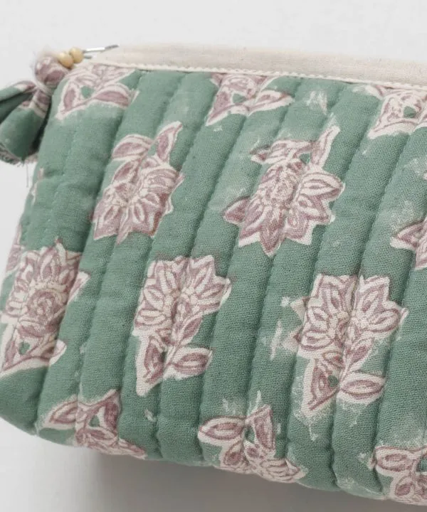 Block Print Quilted Pouch - S