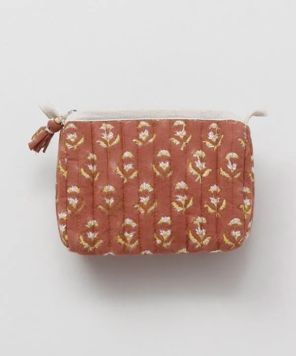 Block Print Quilted Pouch - S