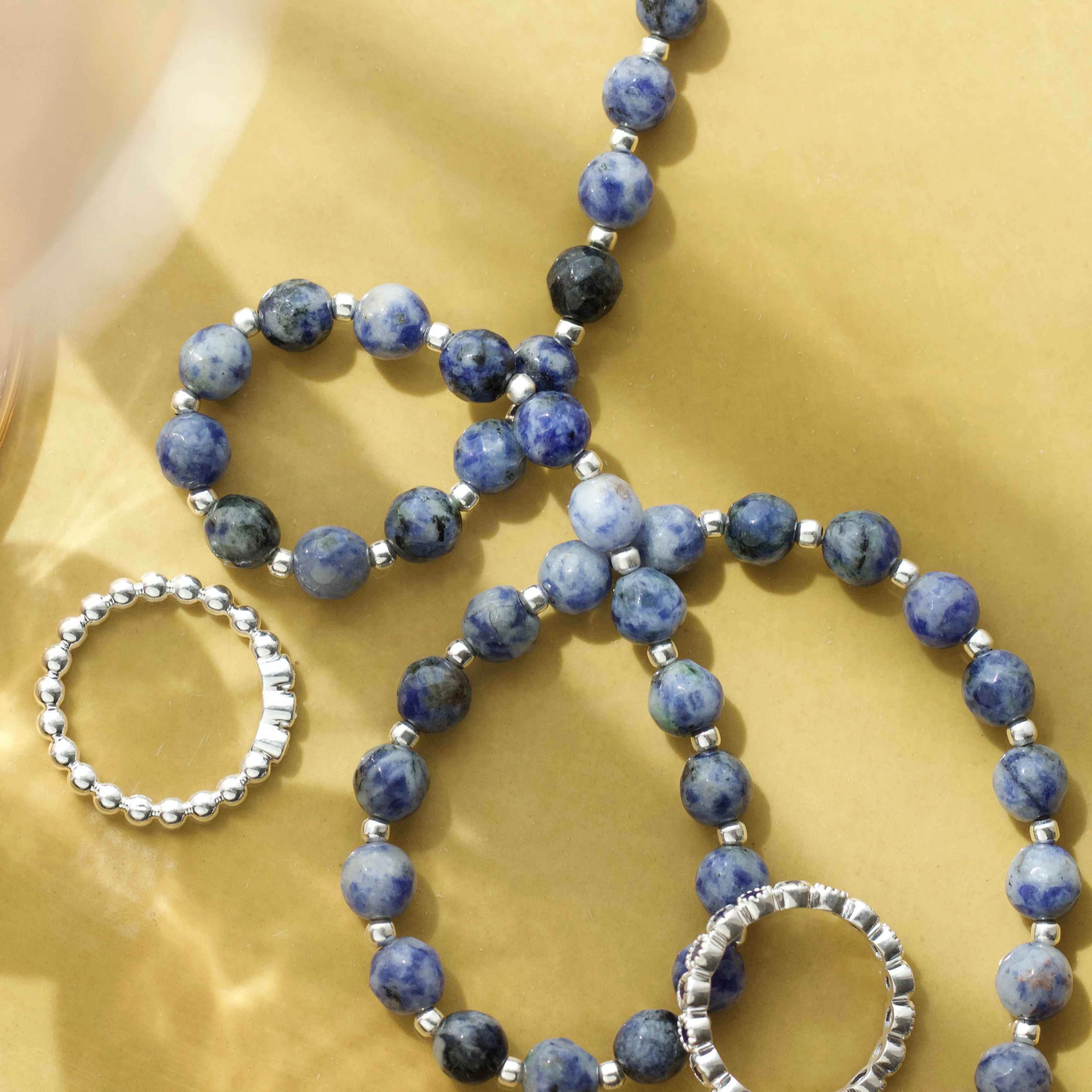 Blue Sodalite Beaded Necklace