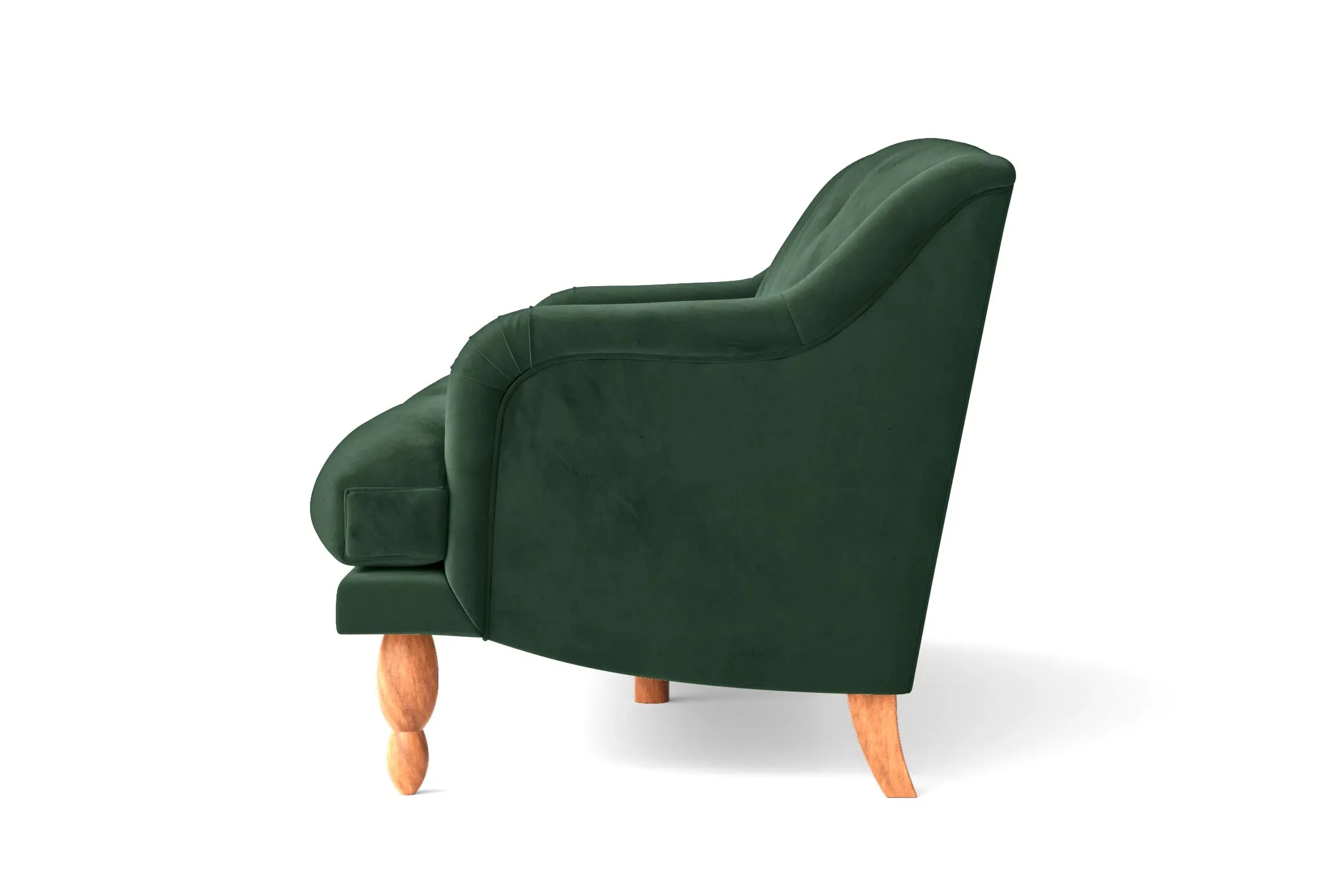 Burlington 4 Seater Sofa Green Velvet