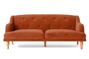 Burlington 4 Seater Sofa Orange Velvet