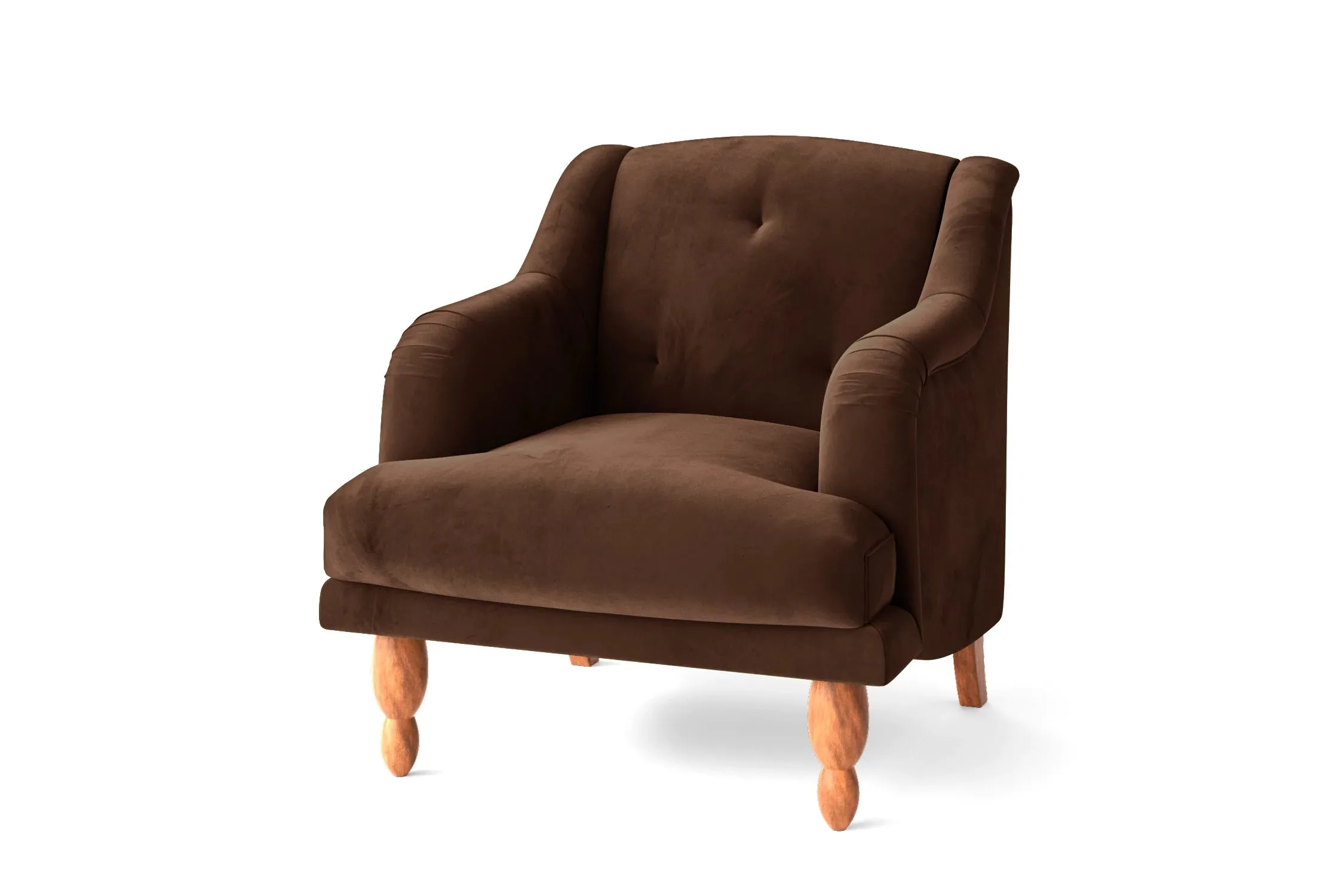 Burlington Armchair Coffee Brown Velvet