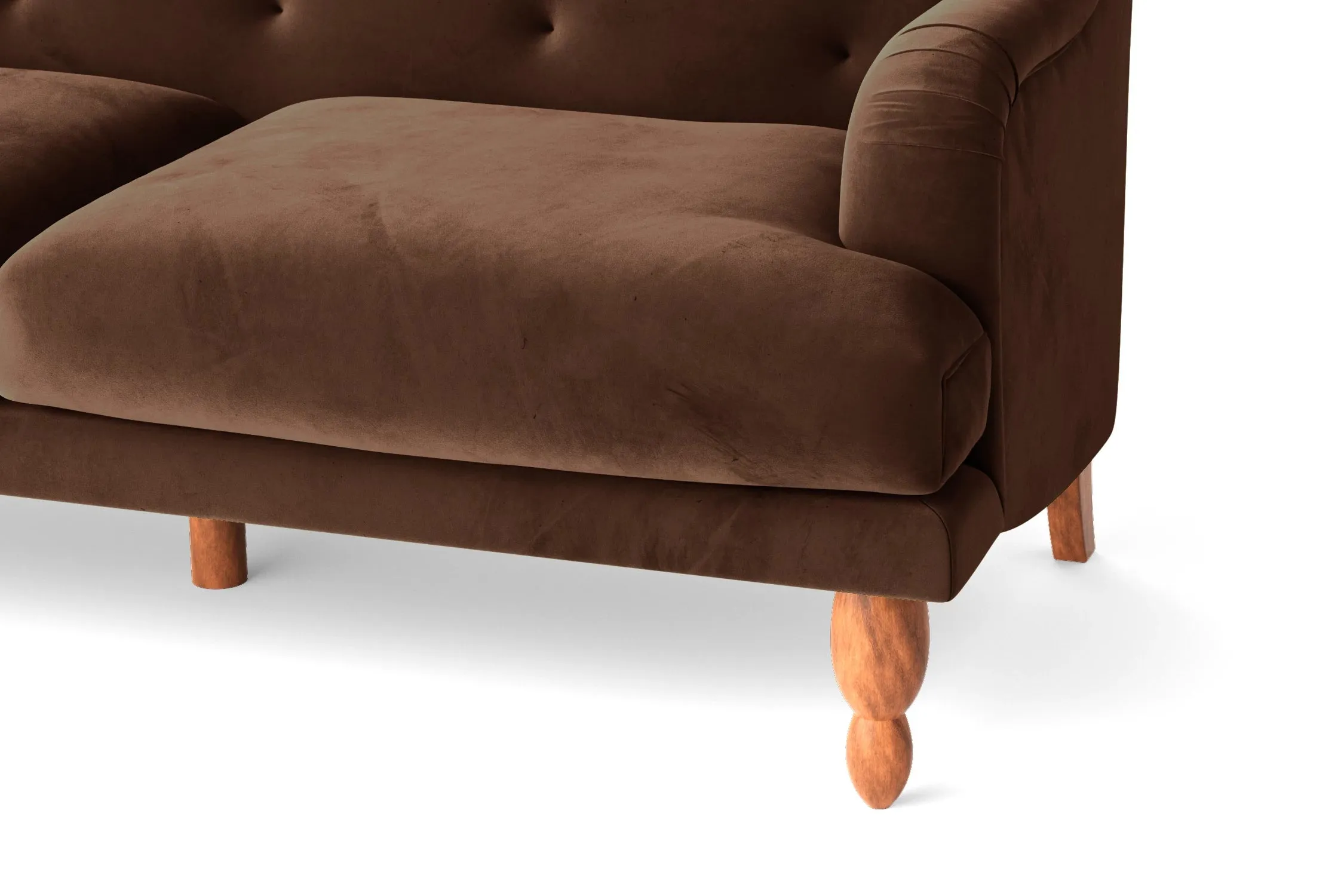 Burlington Armchair Coffee Brown Velvet