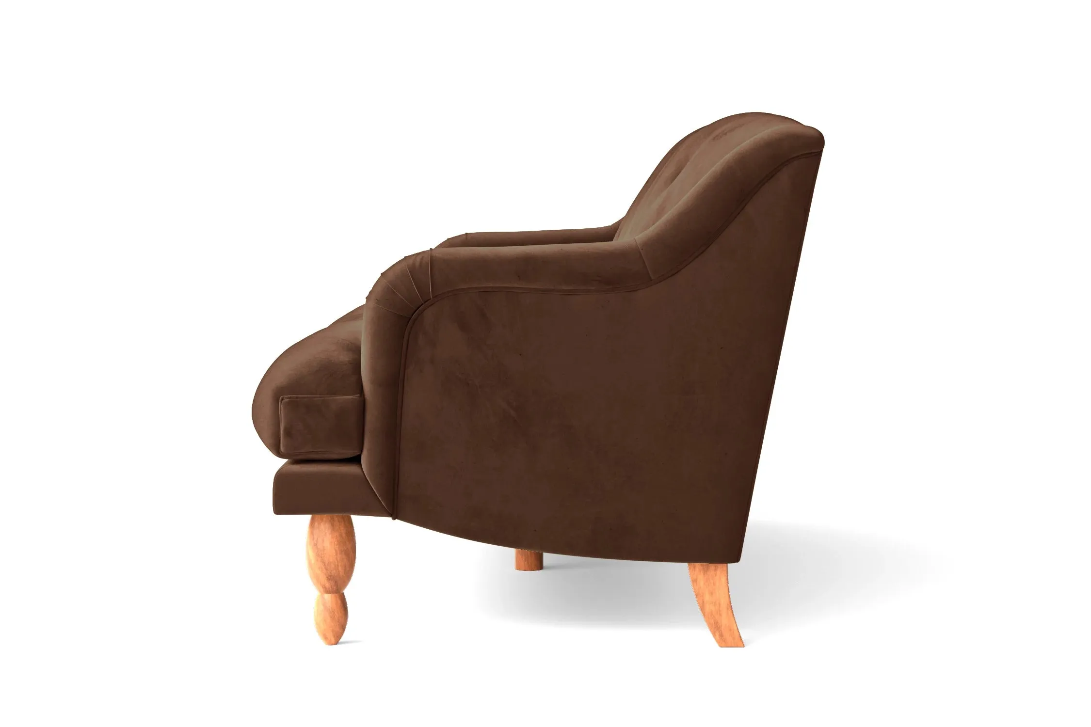 Burlington Armchair Coffee Brown Velvet