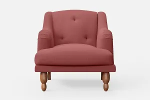 Burlington Armchair Rose Pink Linen Fabric