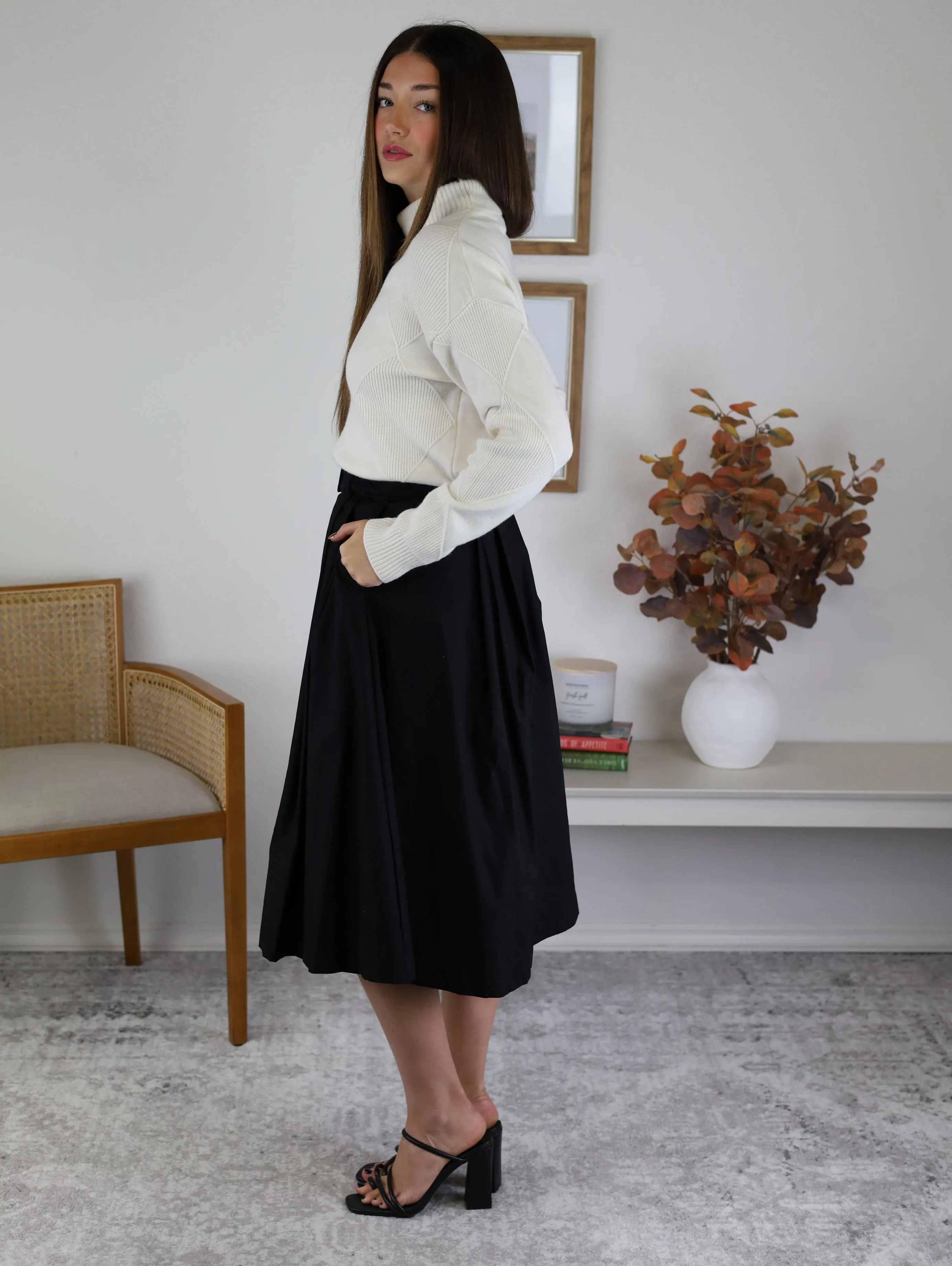 Celina Midi Skirt with Belt