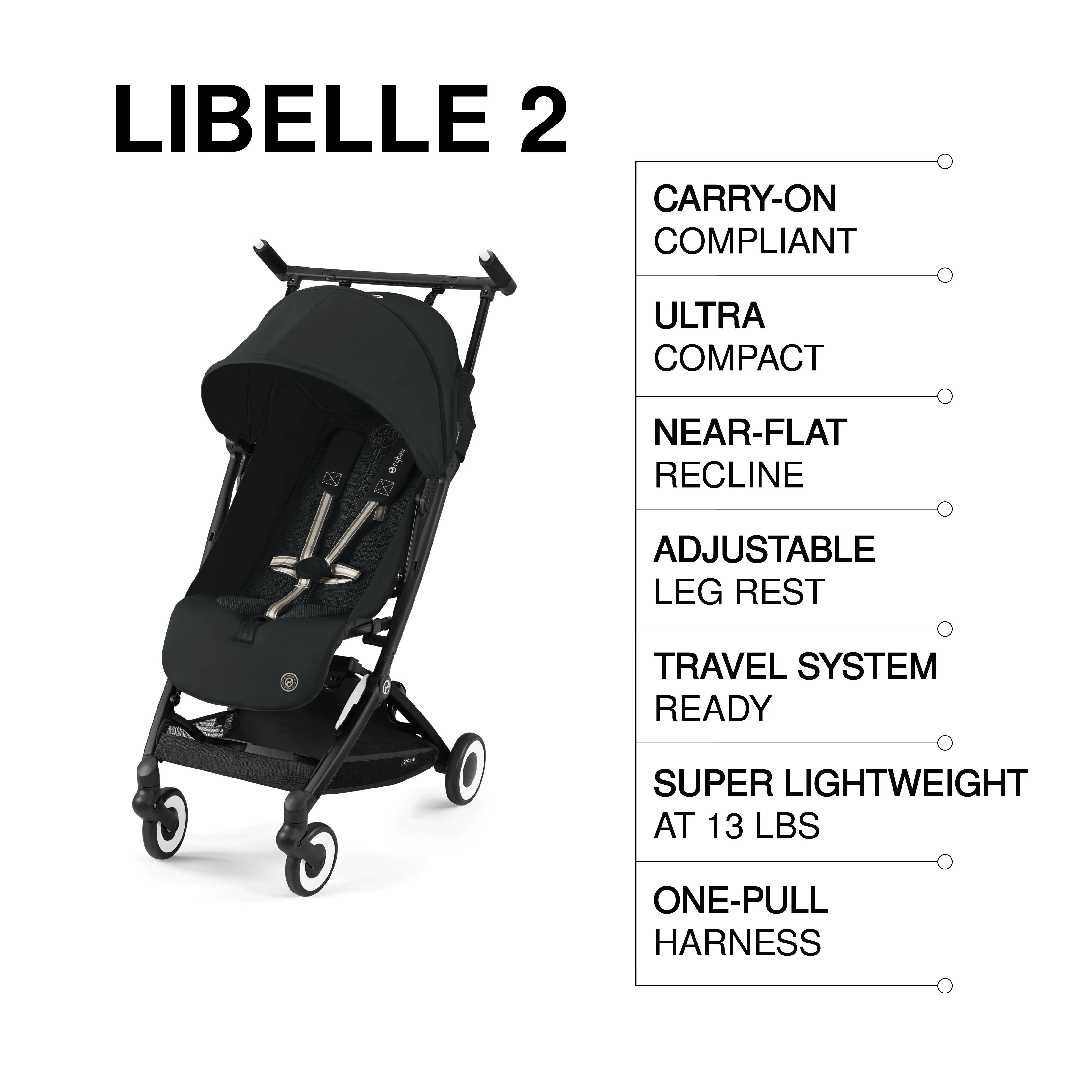 Cybex - Libelle 2 Ultra-Compact Lightweight Travel Stroller