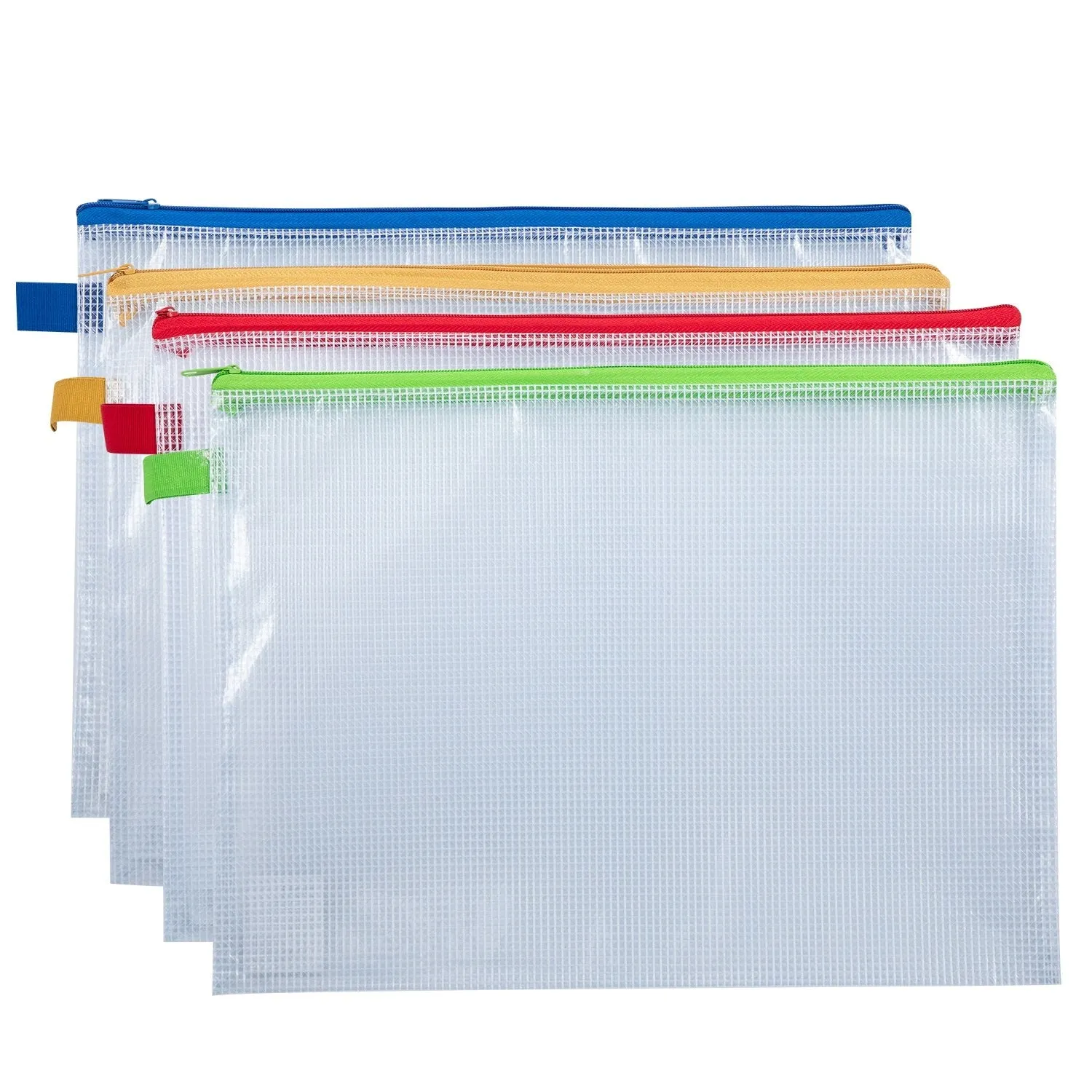 Deli PVC Mesh Zip Bag A4 4C