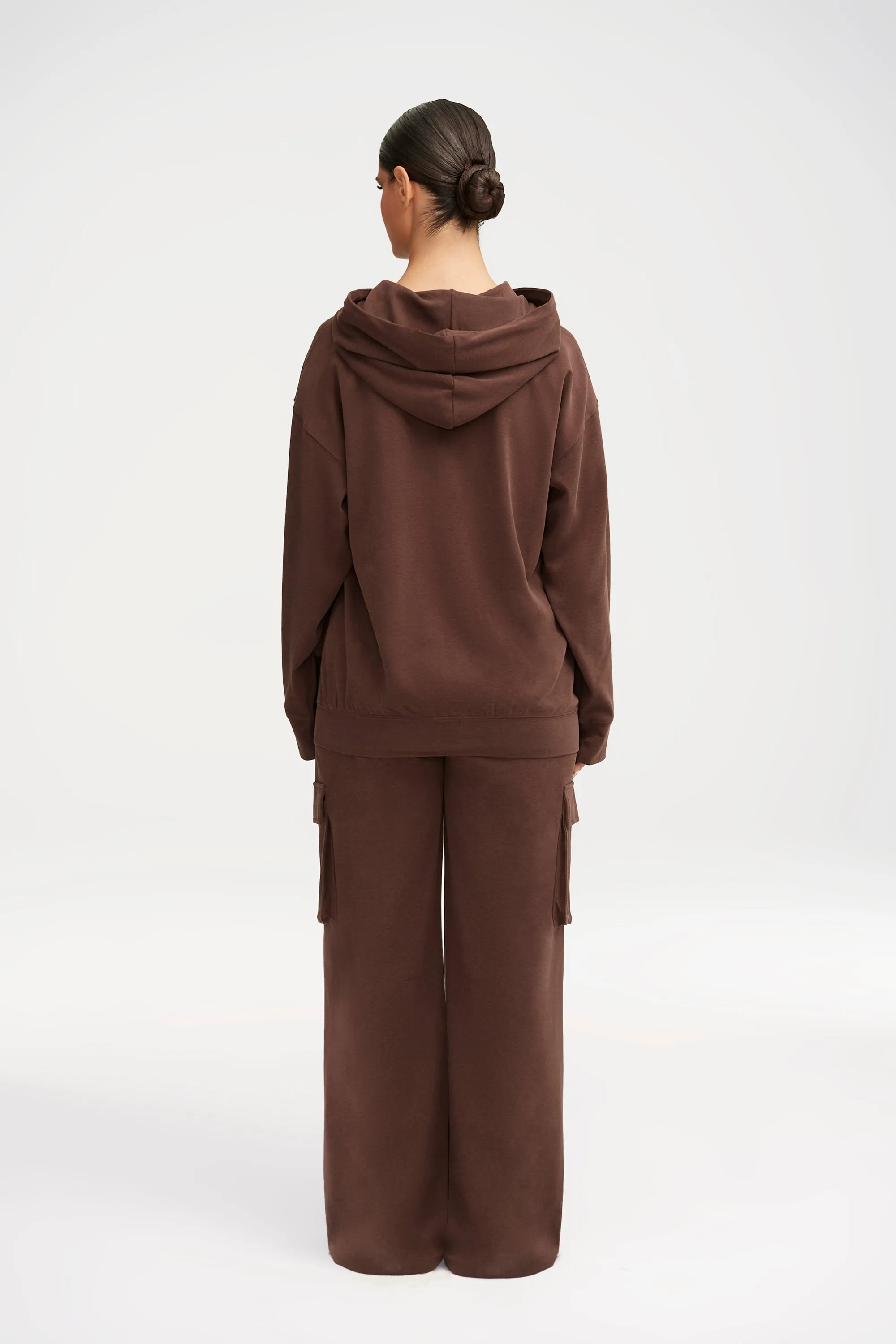 Demi Cargo Pocket Hoodie - Brown