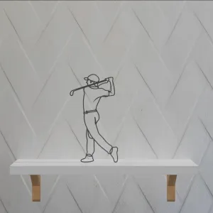 EROTNGO Personalized Golf Art Sculpture - Minimalist Home or Office Décor, Featuring Putt, Caddy, Ball, Club, Driver, Bunker, Wedge, and Hole