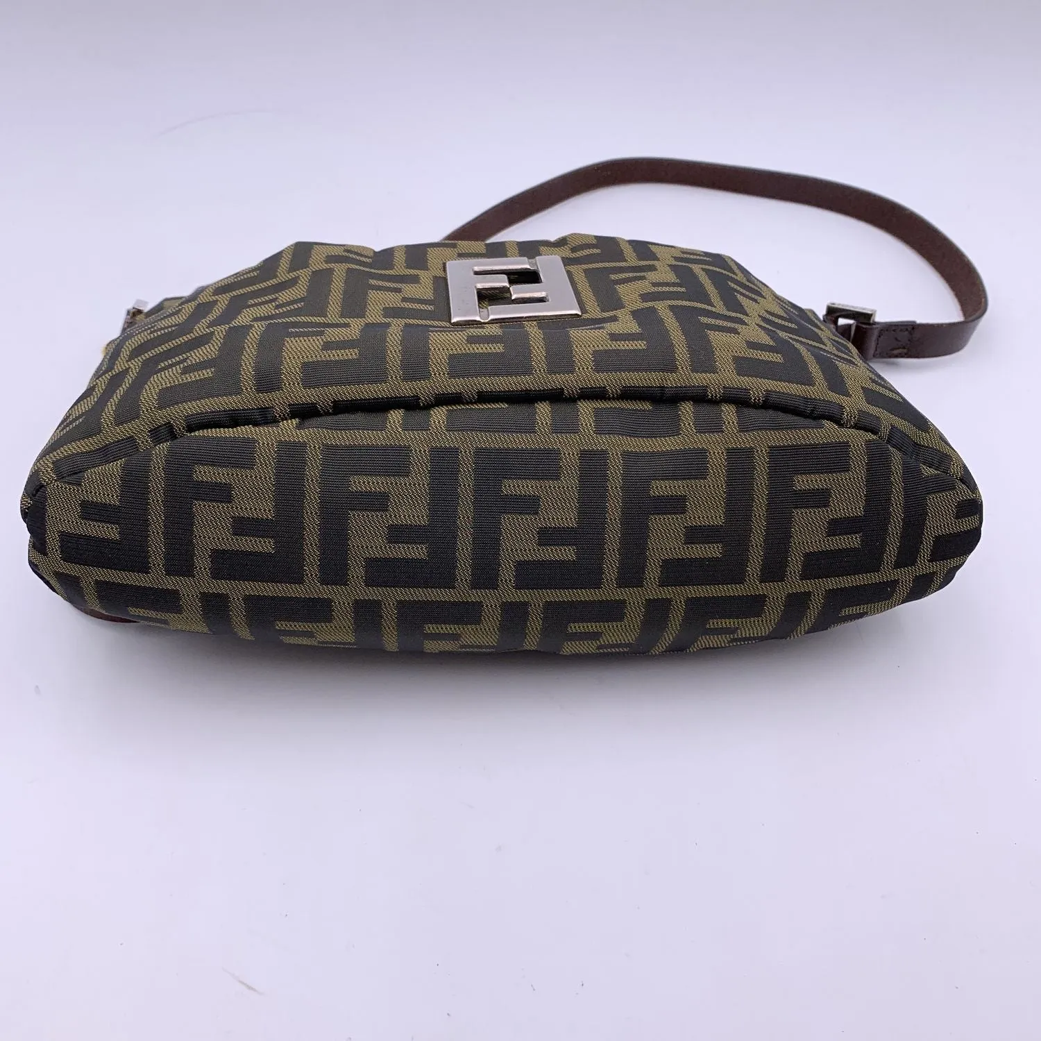 Fendi Monogram Brown and Black Zucca Canvas Shoulder Bag