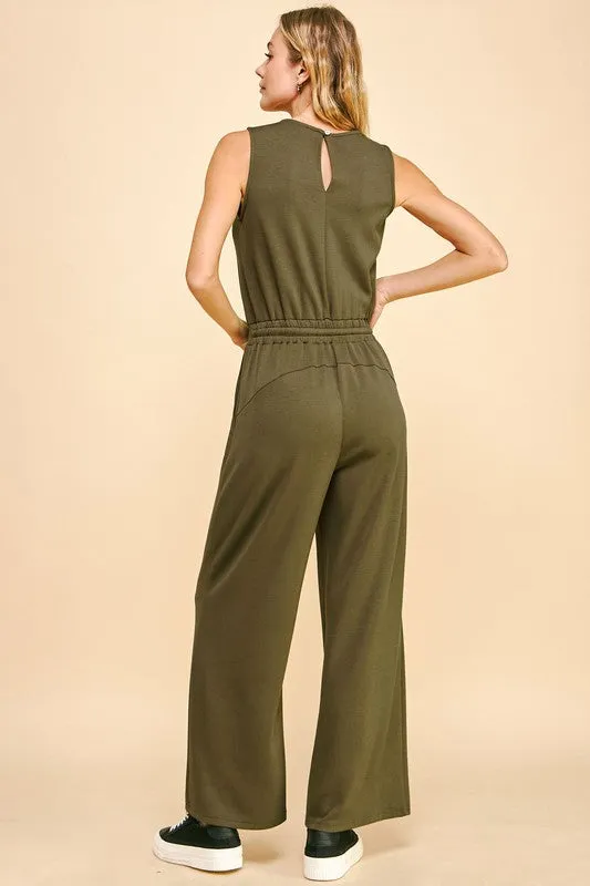 Fit For Fall Sleeveless Jumpsuit