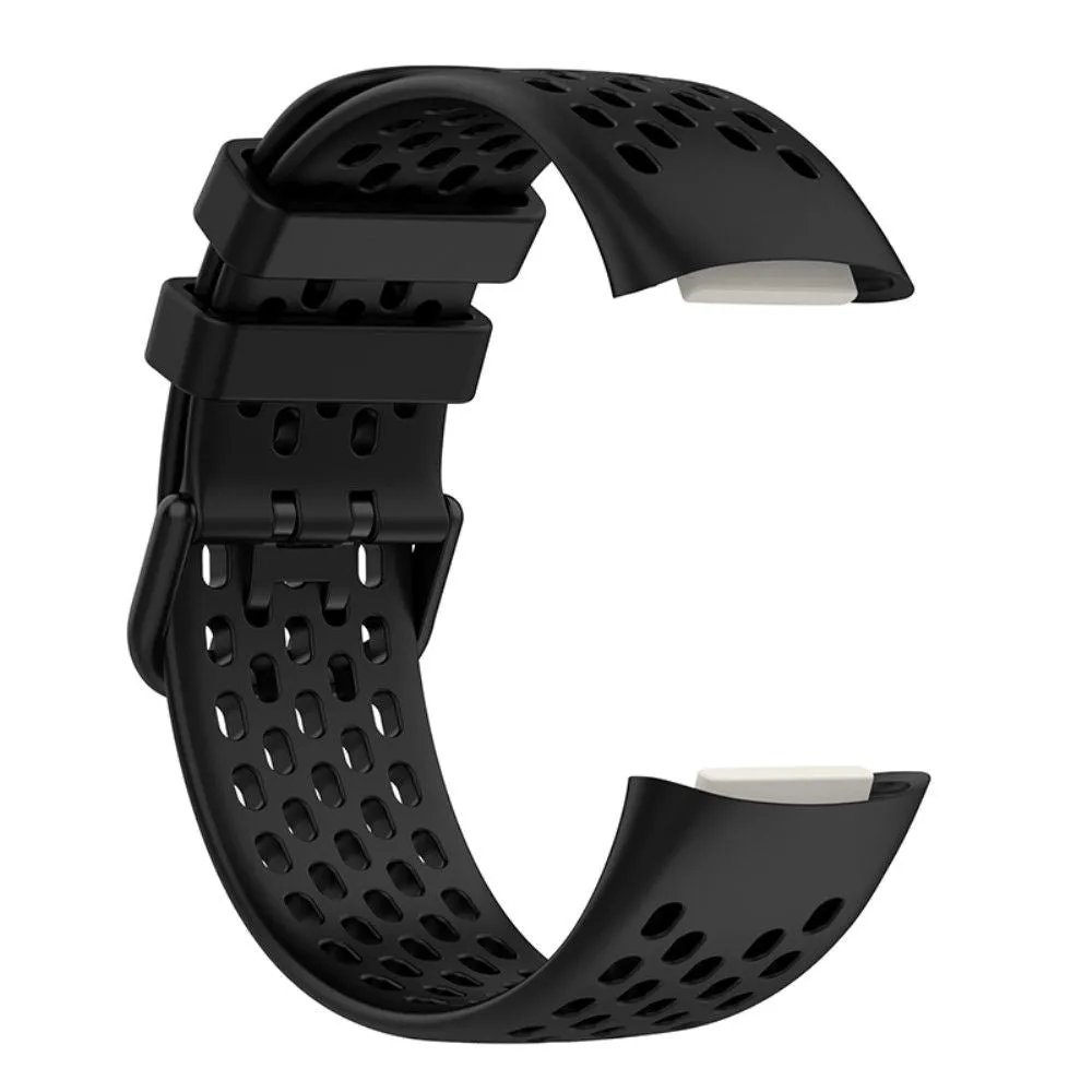 Fitbit Charge 5 silicone breathable watch strap - Black