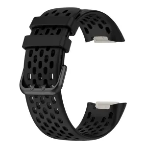 Fitbit Charge 5 silicone breathable watch strap - Black