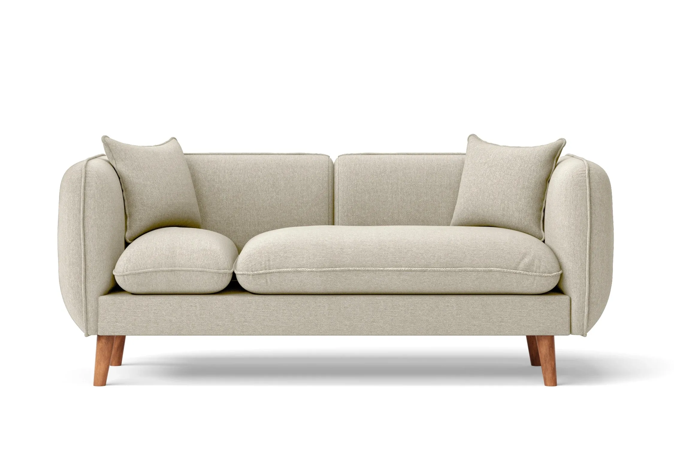 Florence 2 Seater Sofa Cream Linen Fabric