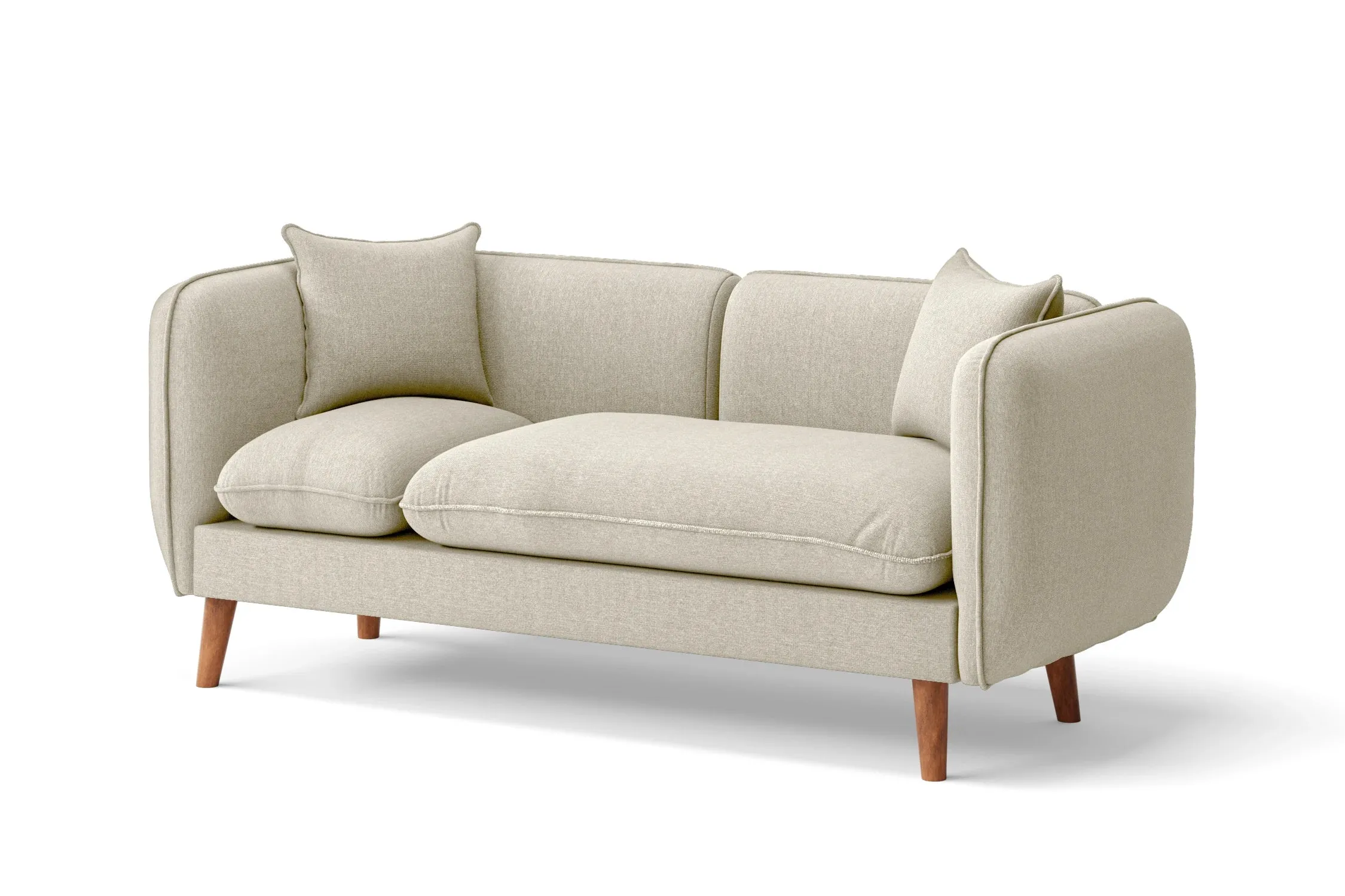 Florence 2 Seater Sofa Cream Linen Fabric