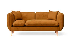 Florence 2 Seater Sofa Gold Velvet