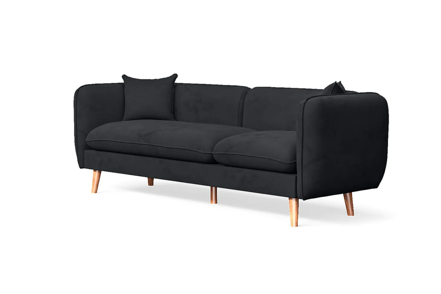 Florence 3 Seater Sofa Dark Grey Velvet