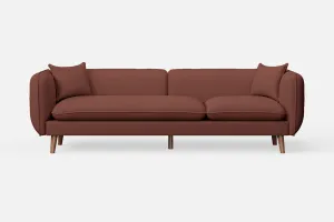 Florence 4 Seater Sofa Mauve Leather