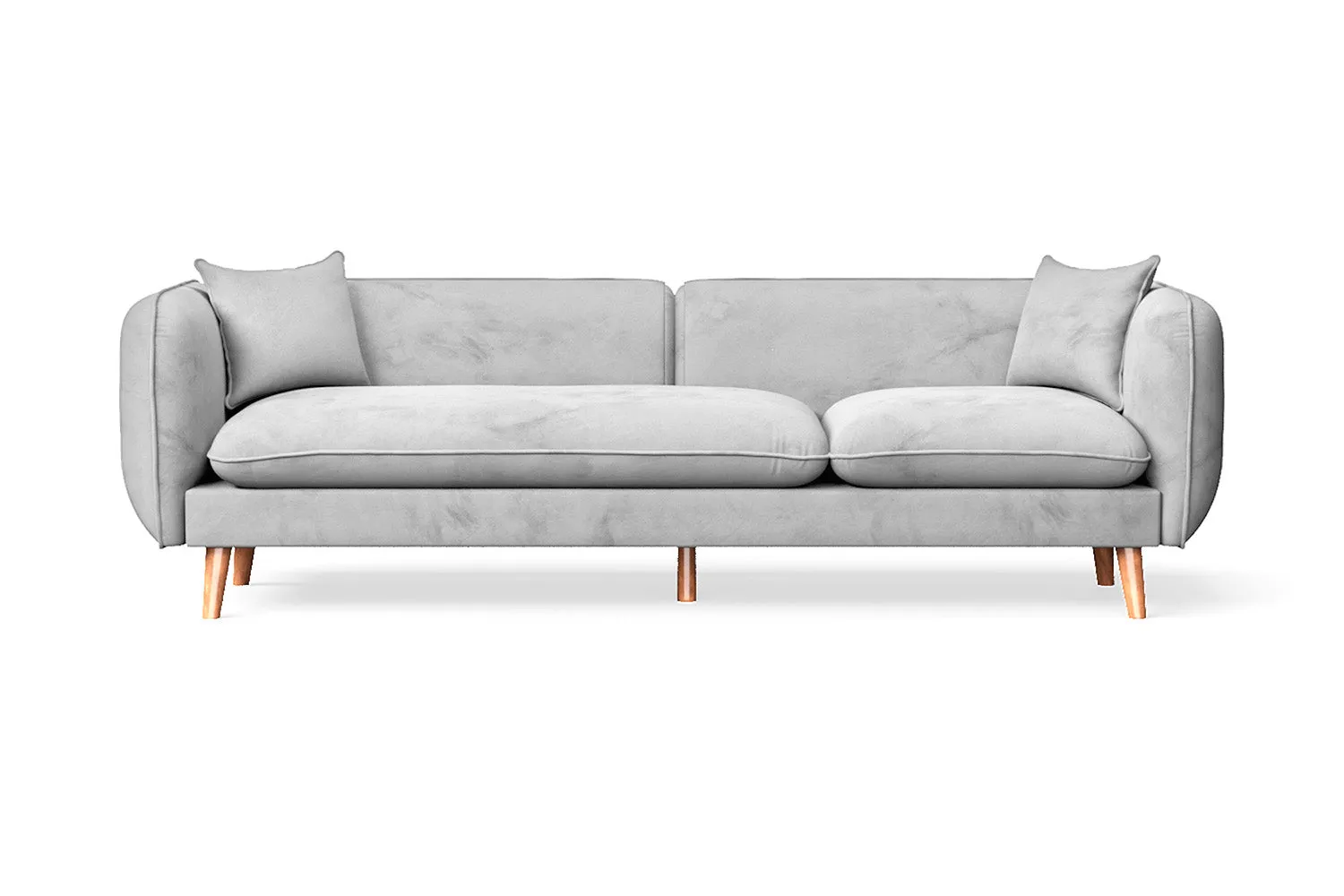 Florence 4 Seater Sofa White Velvet