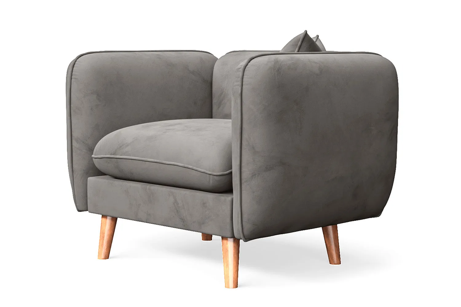 Florence Armchair Grey Velvet