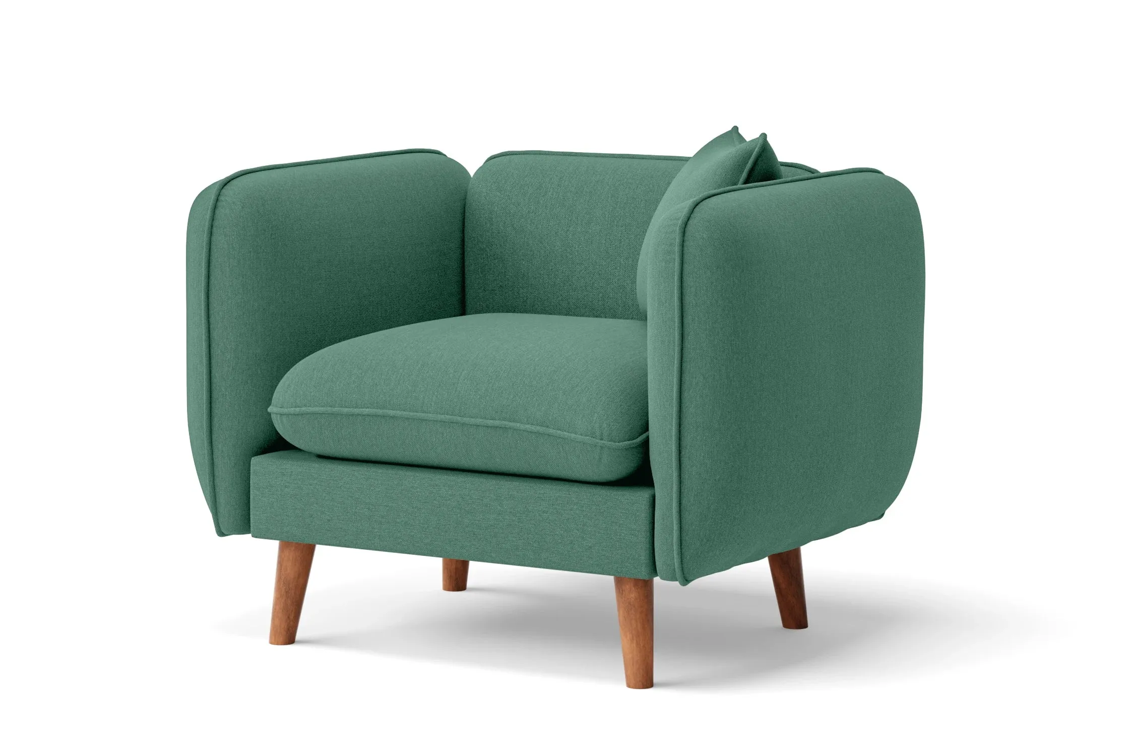 Florence Armchair Mint Green Linen Fabric