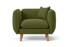 Florence Armchair Olive Linen Fabric