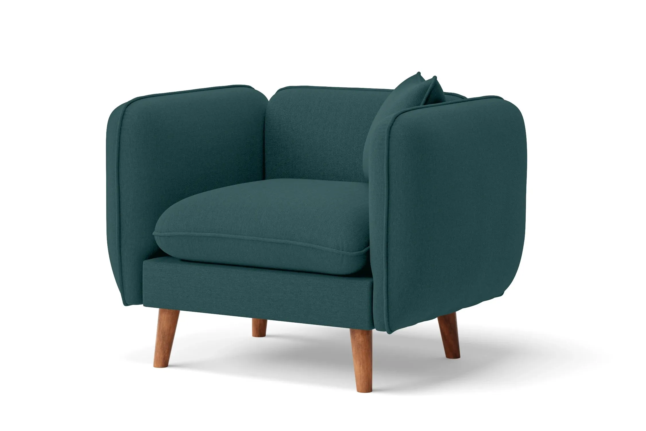 Florence Armchair Teal Linen Fabric