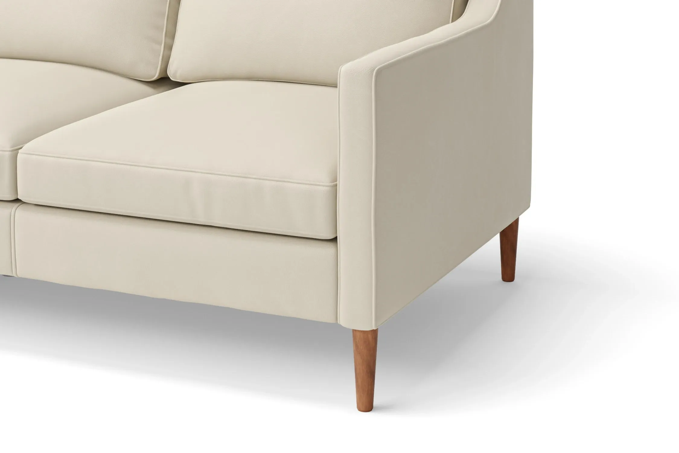 Greco 2 Seater Sofa Cream Leather