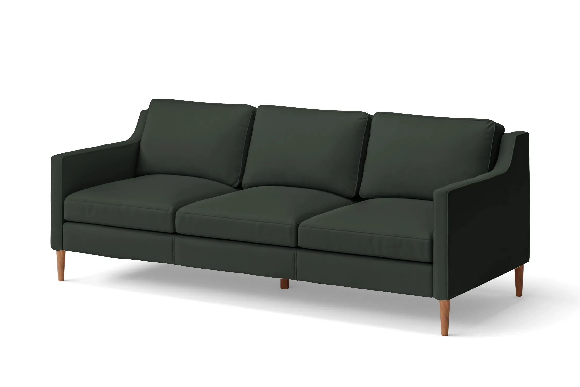 Greco 3 Seater Sofa Green Leather