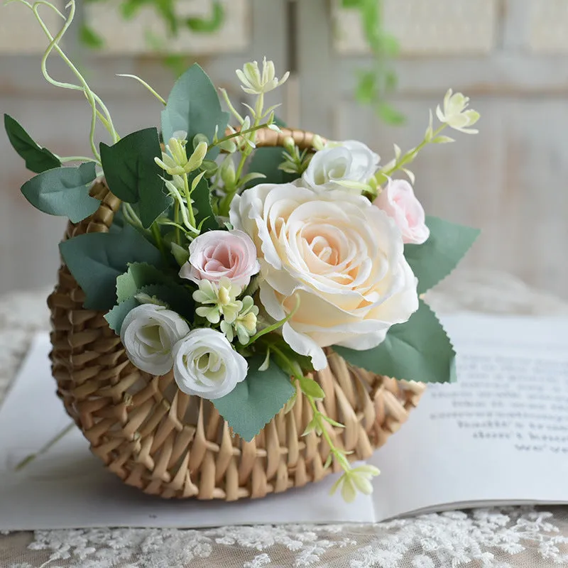 Handmade Flower Arrangement Wicker Creative Basket Ideas