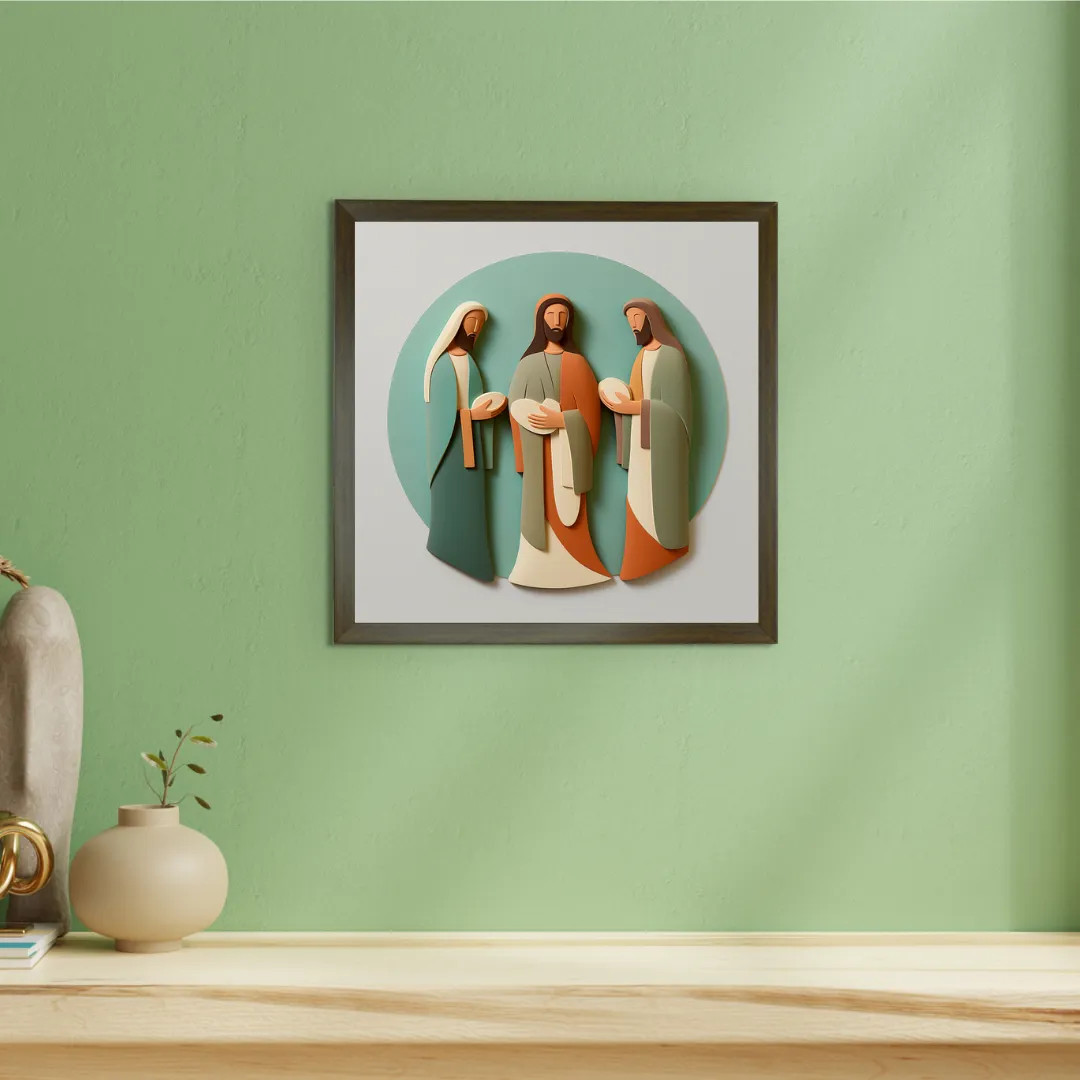 Home Blessing: Jesus' Modern Family Art – Premium Handcrafted Canvas Prints for Stylish and Faithful Home Decor by Sowpeace