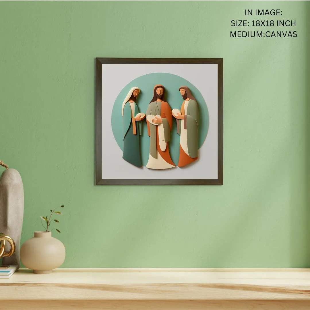 Home Blessing: Jesus' Modern Family Art – Premium Handcrafted Canvas Prints for Stylish and Faithful Home Decor by Sowpeace