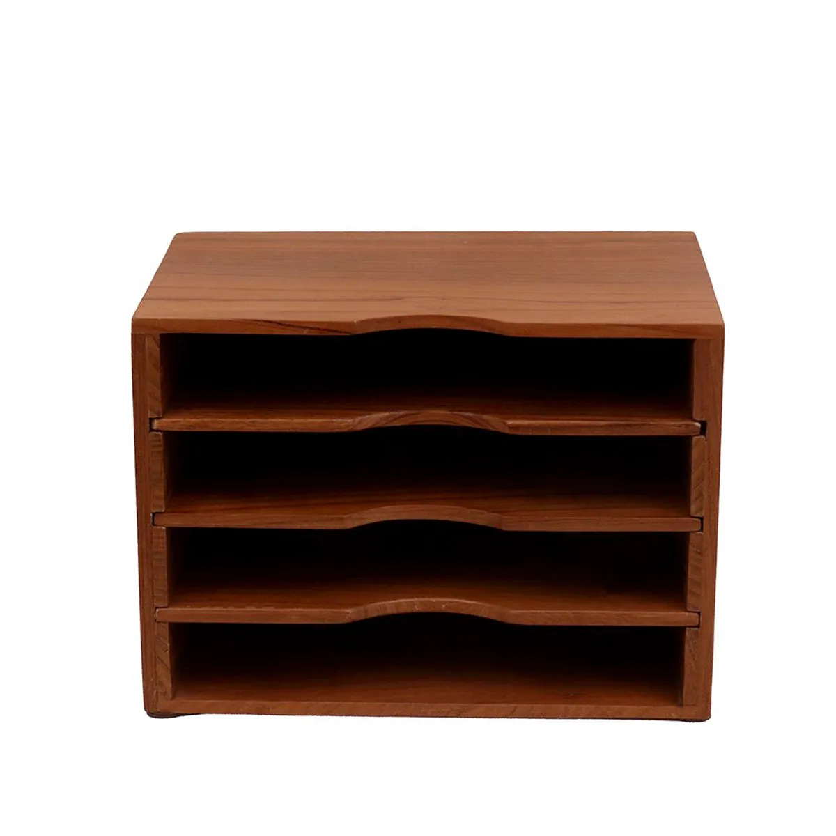 Horizontal Wooden Paper Rack (Natural Tone)