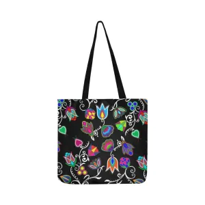 Indigenous Paisley - Black Reusable Shopping Bag (Two sides)