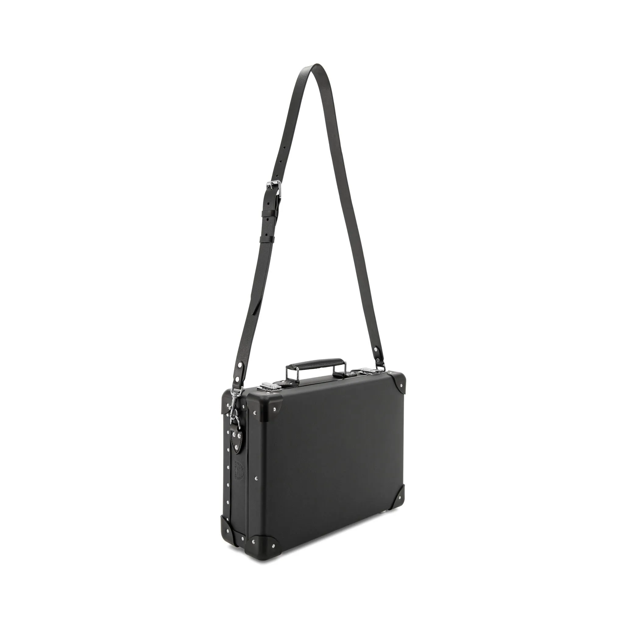 Leather Crafted · Small Attaché | Black/Black/Chrome