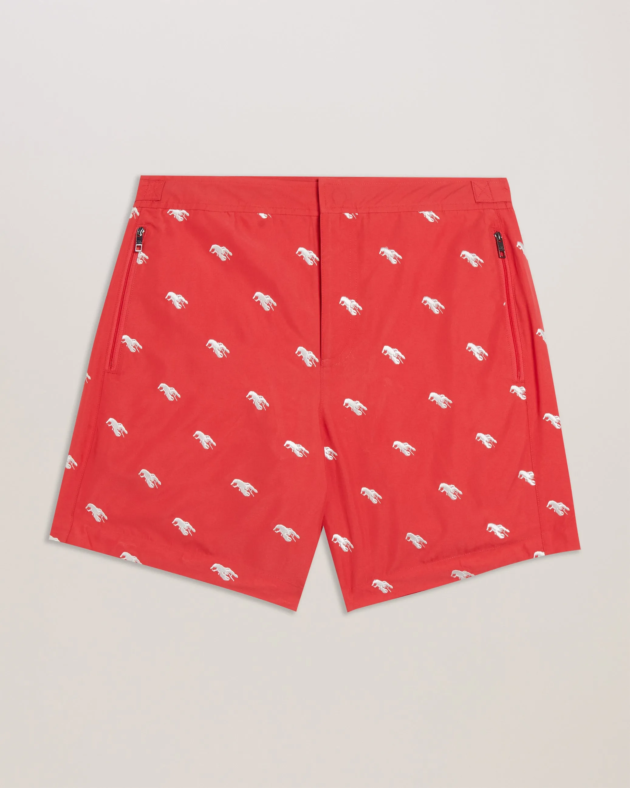 Lobta Embroidered Lobster Swimshort Red