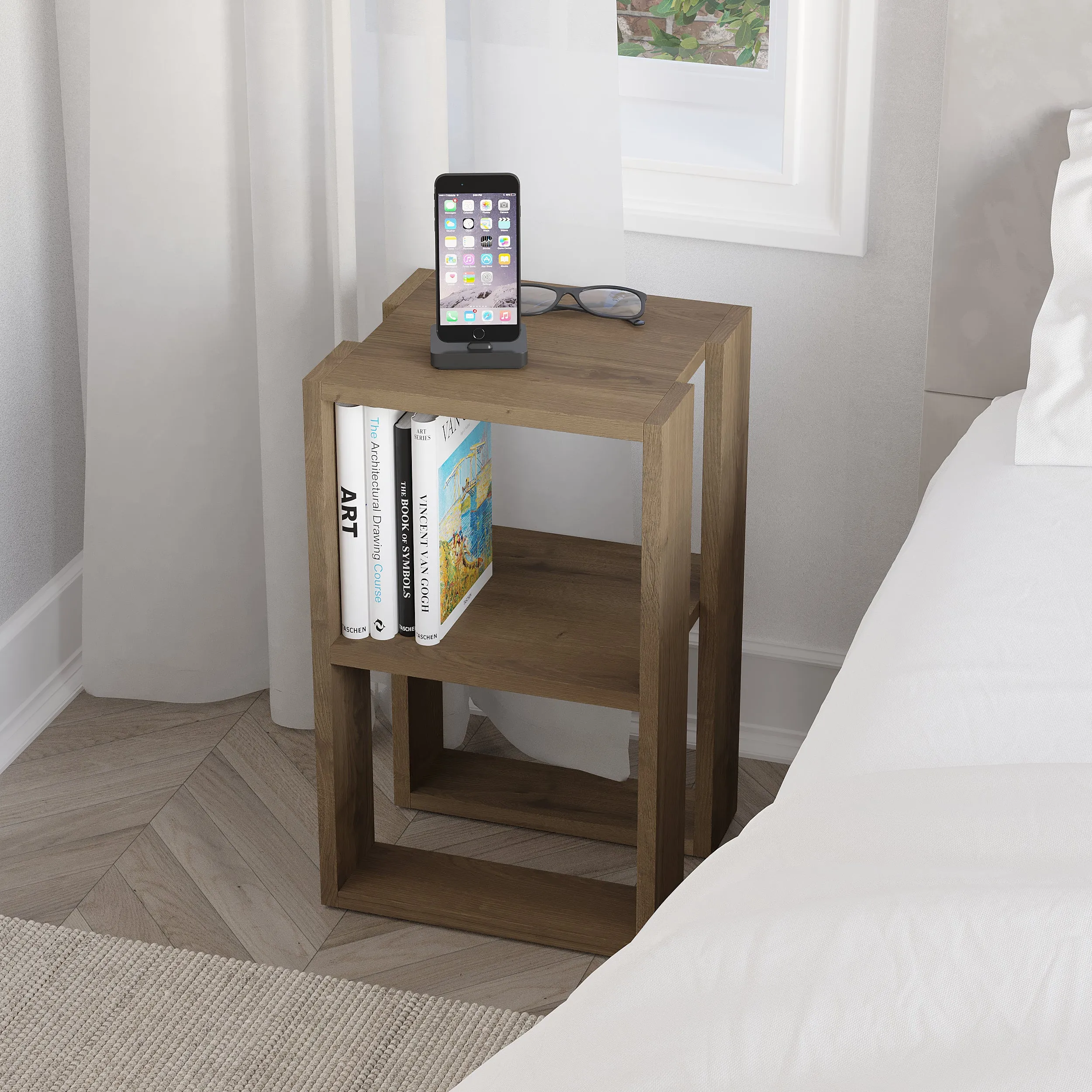 Lonie Modern Bedside Table Bedroom Furniture Width 34cm