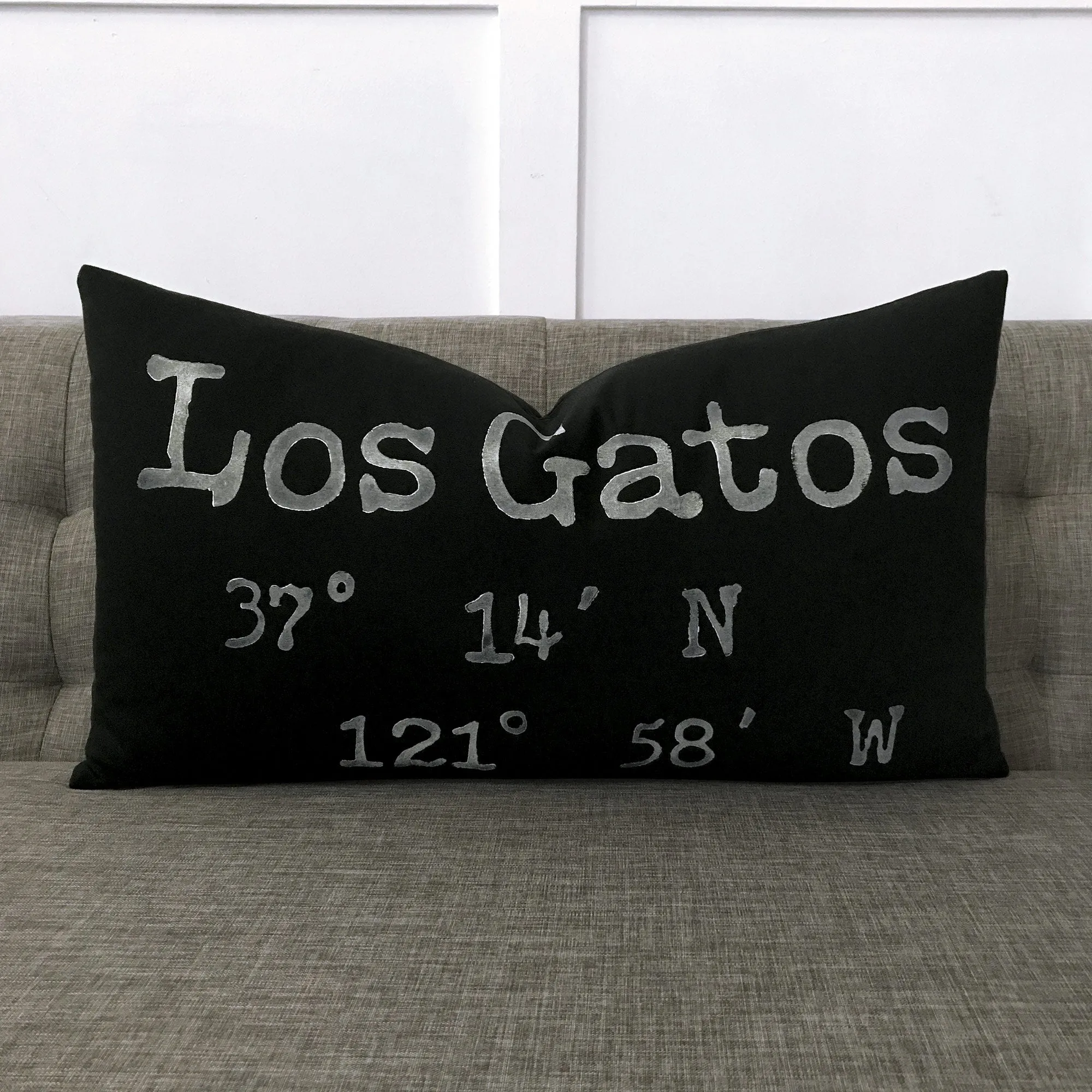 Los Gatos Block Print Lumbar Pillow Cover 15x26